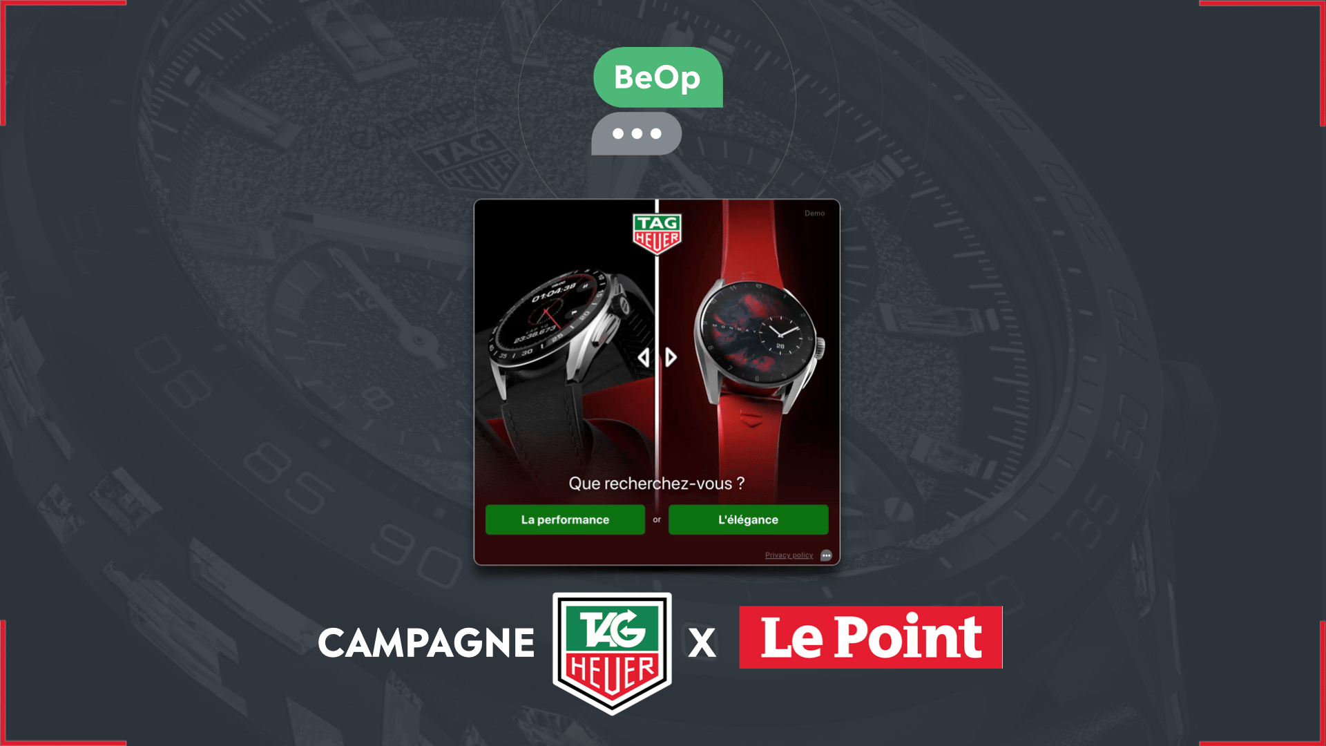 Le Point choisit BeOp pour sa nouvelle campagne avec Tag Heuer